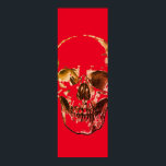 Affiche Pop Art rouge crâne<br><div class="desc">Imaginaire Art Skull Skeleton - Blue & Purple Tones Heavy Metal Punk Rock College Pop Art Image</div>