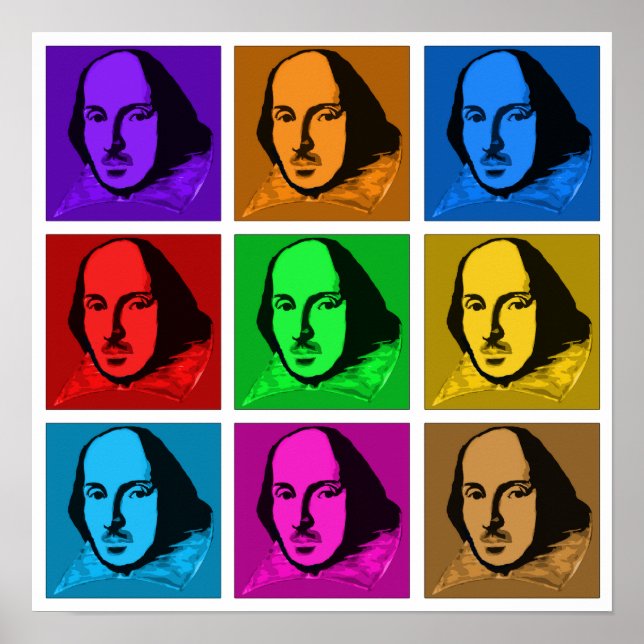 Affiche Pop Art Shakespeare (Devant)