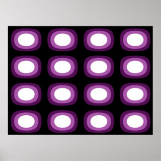 Affiche Pop Art Soft Violet Blobs