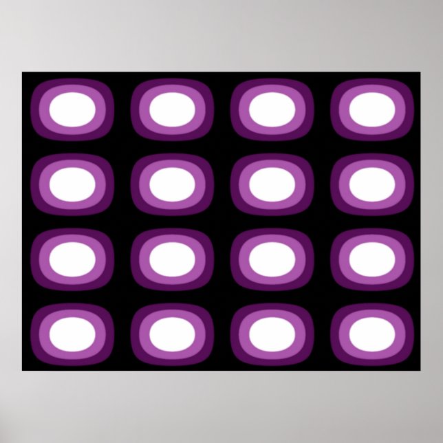 Affiche Pop Art Soft Violet Blobs (Devant)