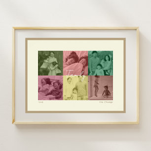 Affiche Pop Art Style Famille Photo Collage