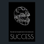 Affiche Pop Art Success Motivational Football tendance<br><div class="desc">Sport Thématique Numériquement Edited Art - Poster de football Imprimer - Dessin de style comique numérique - Art Pop College - Images d'ordinateur - La seule façon de faire un grand travail est d'aimer ce que vous faites.</div>