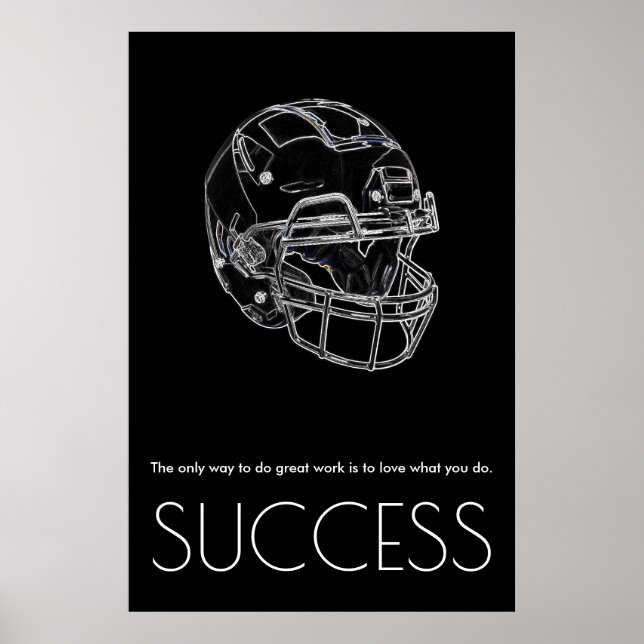 Affiche Pop Art Success Motivational Football tendance (Devant)