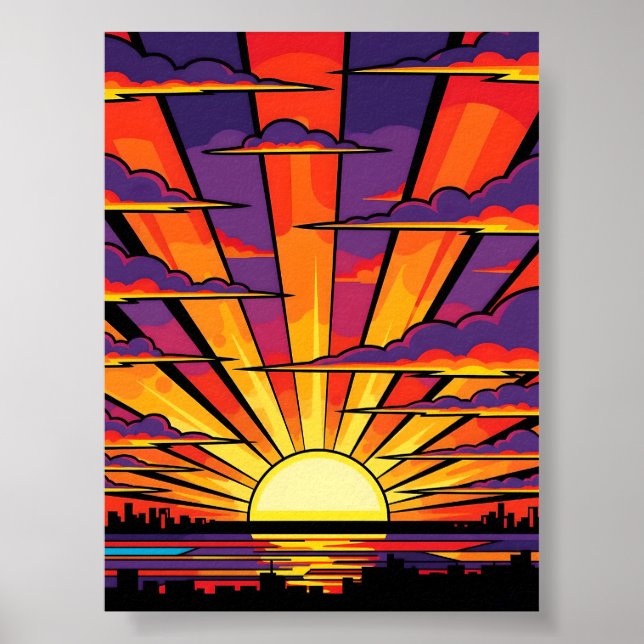 Affiche Pop-Art Sunset (Devant)