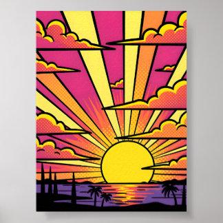 Affiche Pop-Art Sunset