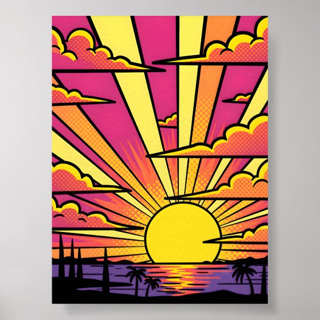 Affiche Pop-Art Sunset (Devant)