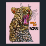 Affiche Pop Art tacheté Leopard<br><div class="desc">Un léopard tacheté ! Aimez-vous les chats sauvages ? Commencé comme une peinture de moi puis joué avec elle pour créer cette option. Quand j'ai pris cette photo,  ce type était très malheureux,  son petit déjeuner était en retard et son mécontentement a été exprimé.</div>