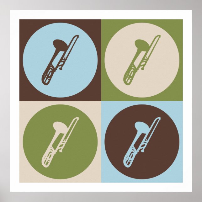 Affiche Pop Art Trombone (Devant)