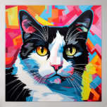 Affiche Pop Art Tuxedo<br><div class="desc">Une collection de chats pop art expressifs</div>