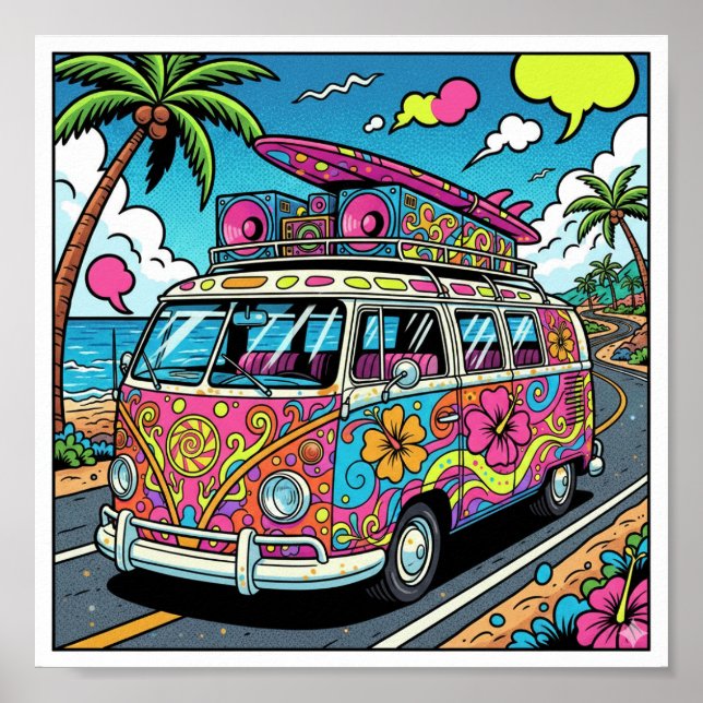 Affiche Pop Art Van (Devant)