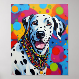 Affiche Pop Art Vibrant Dalmatie
