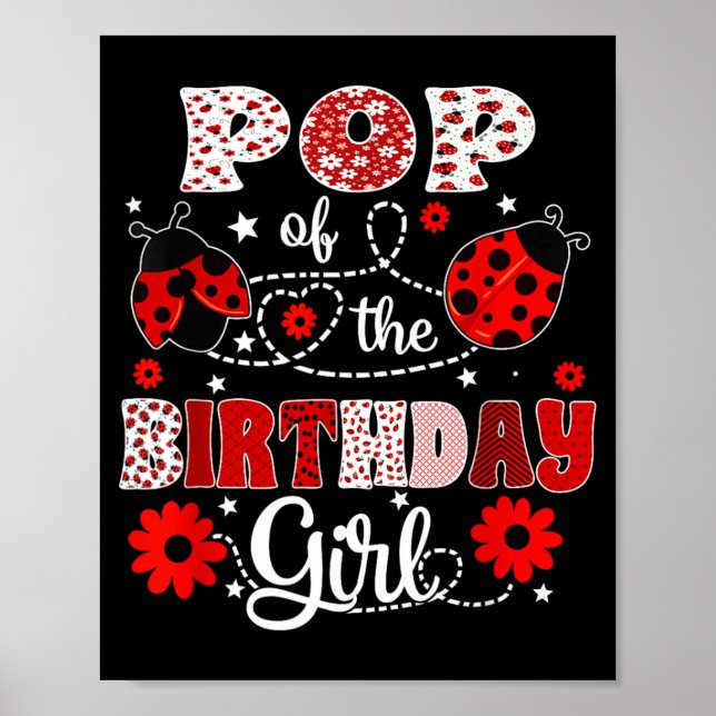 Affiche Pop de la fille d'anniversaire - Anniversaire de l (Devant)