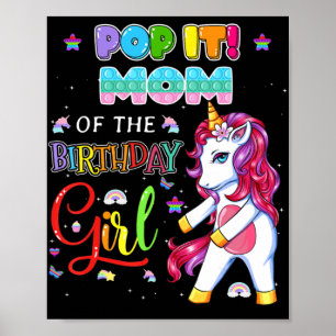 Affiche Pop It Maman of the Birthday Girl Fidget Family Ma