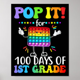 Affiche Pop It Pendant 100 Jours Joyeux 100e Jour Popping
