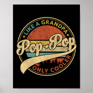 Affiche Pop Pop Comme Un Grand-Père Seulement Glacière Ret