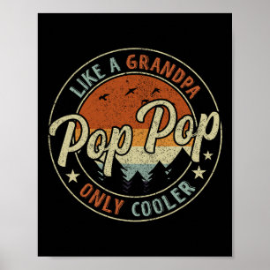 Affiche Pop Pop Comme Un Grand-Père Seulement Glacière Vin