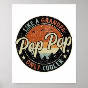 Affiche Pop Pop Comme Un Grand-Père Seulement Glacière Vin
