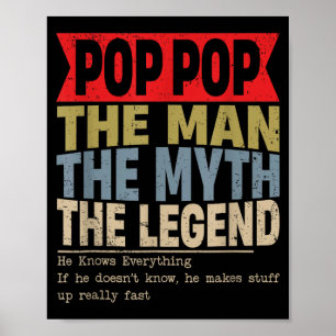 Affiche Pop pop l'homme le mythe la légende rétro père