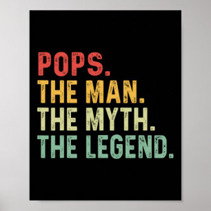 Affiche Pop The Man The Myth The Legend Fête des pères Don