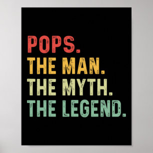Affiche Pop The Man The Myth The Legend Fête des pères Don