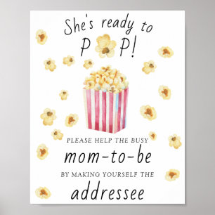 Affiche Popcorn - Aidez la future maman occupée destinatai