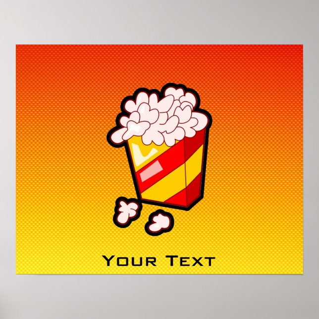 Affiche Popcorn orange jaune (Devant)