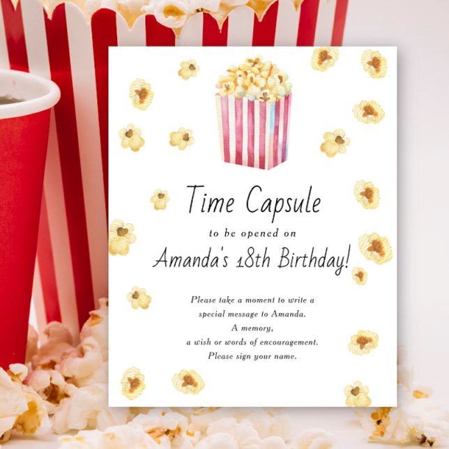 Affiche Popcorn Time Capsule 1er anniversaire sans sexe (Créateur téléchargé)