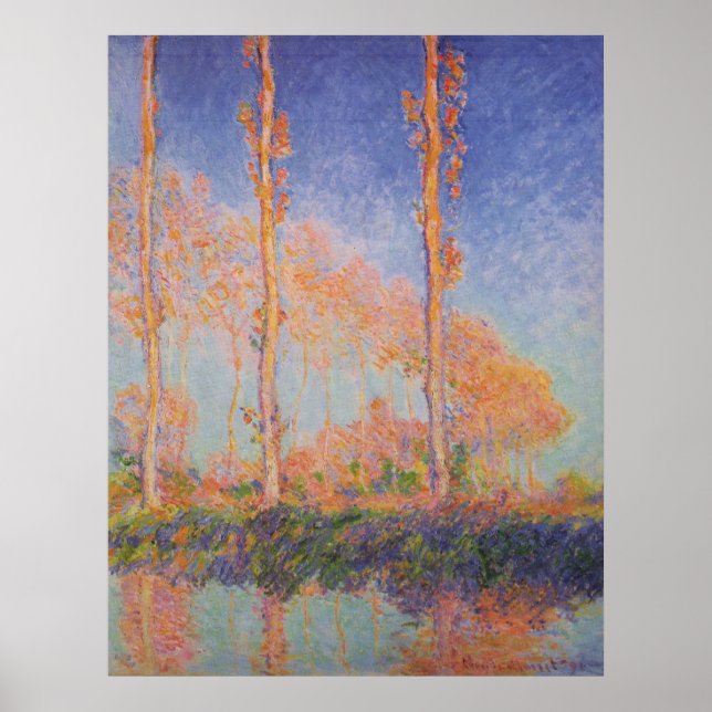 Affiche Poplars, Autumn - Claude Monet, 1891 (Devant)