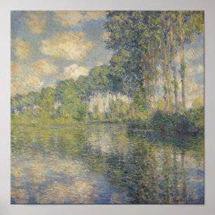 Affiche Poplars sur l'épte par Claude Monet