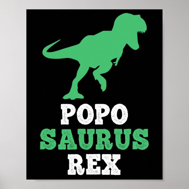 Affiche Popo-saurus Rex Dino Dinosaure Drôle Poposaurus  (Devant)