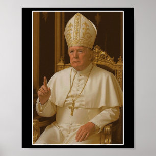 Affiche Popo Trump Église du Vatican Pape Trump Drôle Chri
