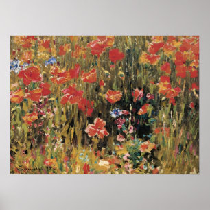 Affiche Poppies by Robert Vonnoh, Vintage Impressionism