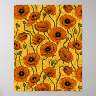 Affiche Poppies orange