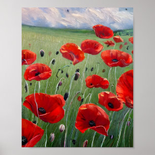 Affiche Poppies rouges