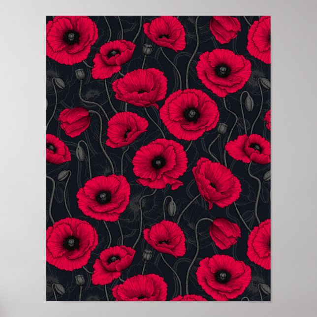 Affiche Poppies rouges (Devant)