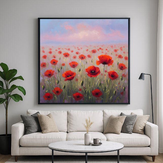 Affiche Poppies rouges - Art Floral de style peintre (Créateur téléchargé)