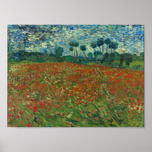Affiche Poppy field by Vincent van Gogh Fine Art