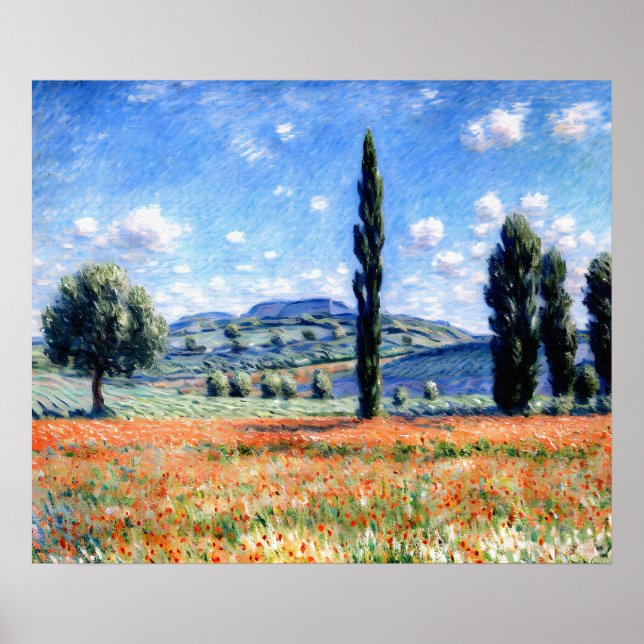 Affiche Poppy Field, Giverny (Devant)