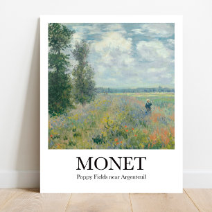 Affiche Poppy Fields near Argenteuil by Claude Monet