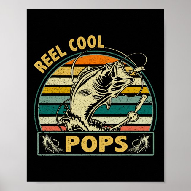 Affiche Pops de pêche vraiment cool pour la fête des pères (Devant)