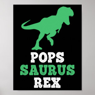 Affiche Pops-saurus Rex Dino Dinosaure Drôle Popssaurus