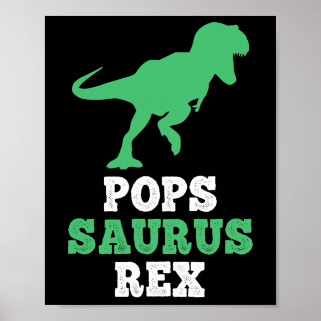 Affiche Pops-saurus Rex Dino Dinosaure Drôle Popssaurus  (Devant)