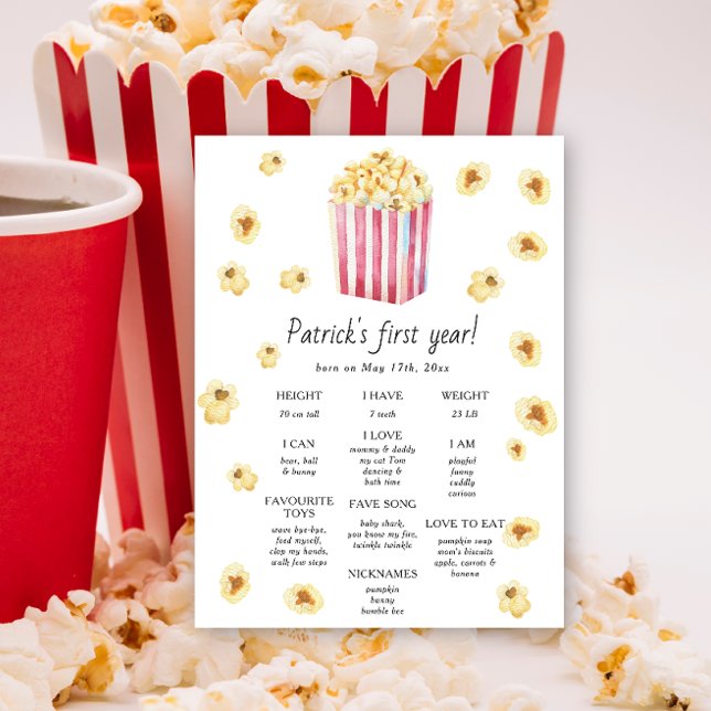 Affiche Popscorer Premier anniversaire Jalon Anniversaire (Créateur téléchargé)