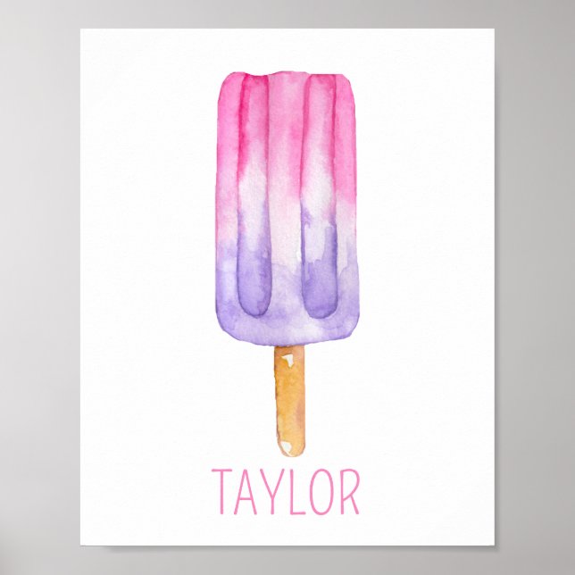 Affiche Popsicle Aquarelle (Devant)