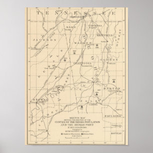Affiche Population centrale 1880-1900 du nègre 52