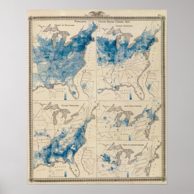 Affiche Population États-Unis recensement 2 (Devant)