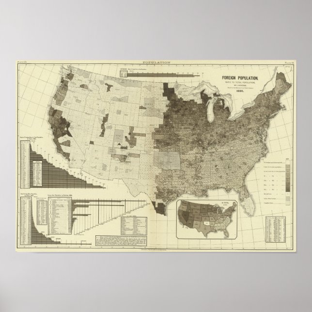 Affiche Population étrangère par pays (Devant)
