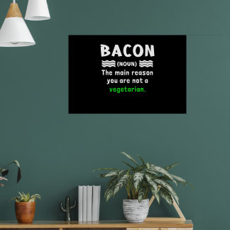 Affiche Porc BBQ Lover Bacon amusant