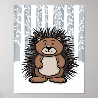 Affiche Porcupine animale des bois