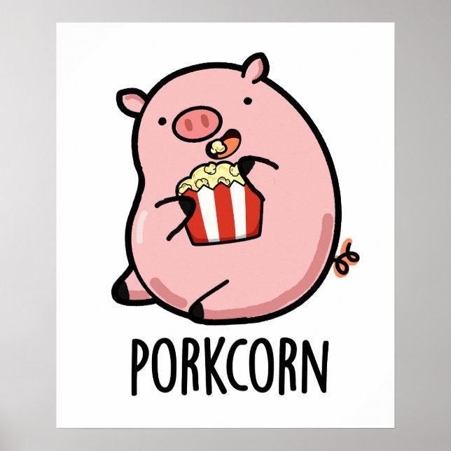 Affiche Porkcorn Funny Popcorn Pun (Devant)